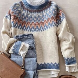 Cozy Multicolor Patterned Sweater